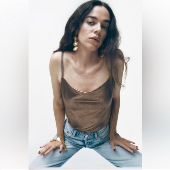 1pair Zara SUNBURST sun STATEMENT EARRINGS - Picture 5 of 16